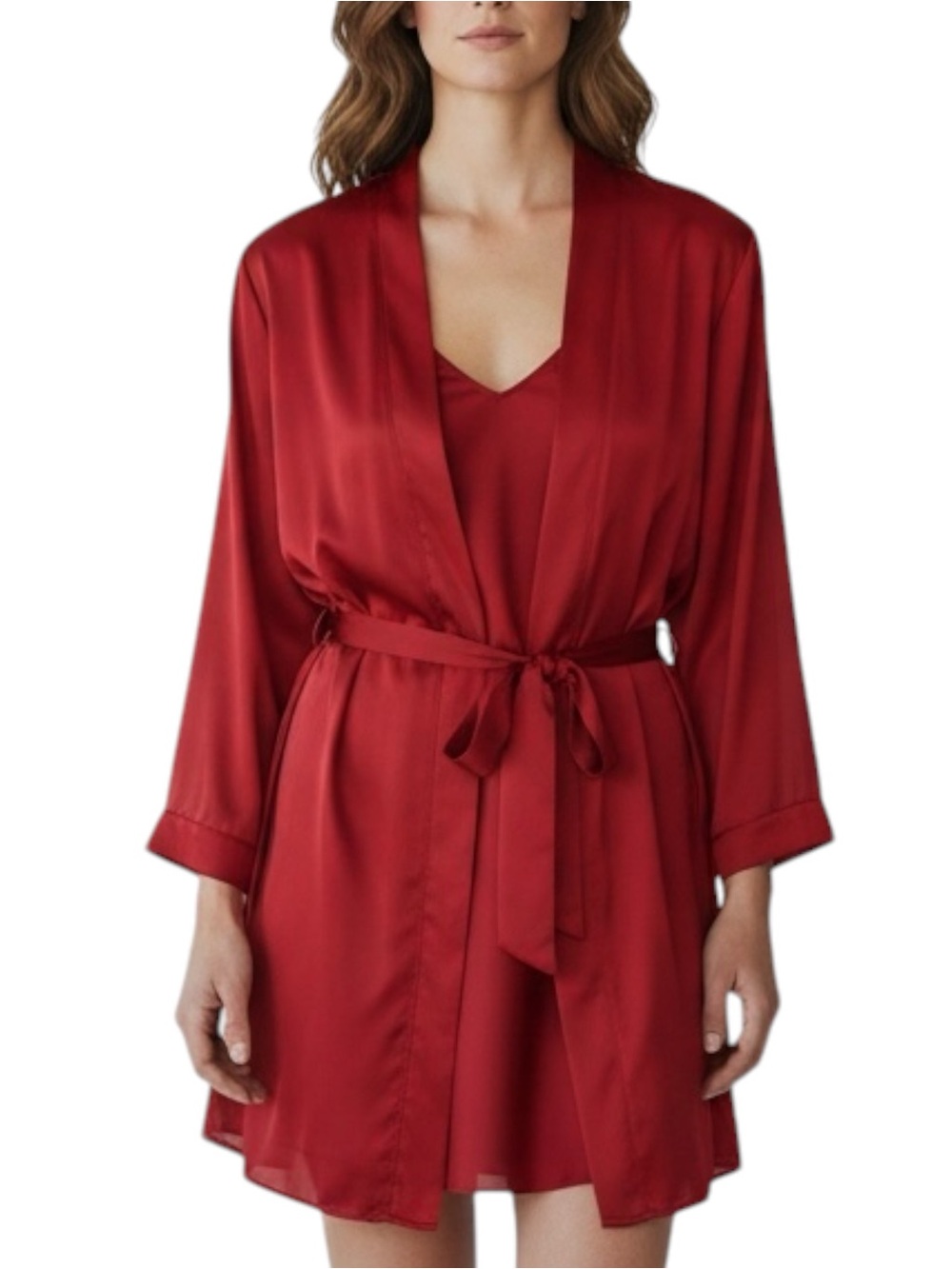 VICTORIA's SECRET Nightie / Robe Set in Cienna (Rust) Size Medium -- SEXY!!!